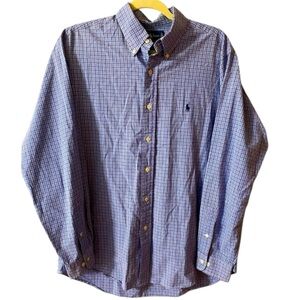 EUC Ralph Lauren Button Down Shirt, Sz 16 1/2, 34/35, Plaid, Blue Label,classic‌